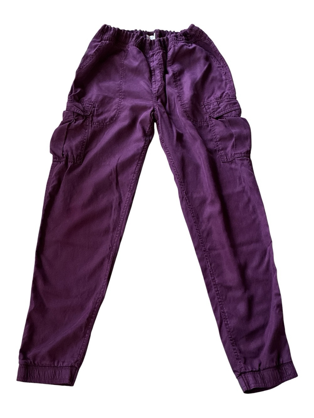 SO women Purple Cargo Joggers with Elastic Waist